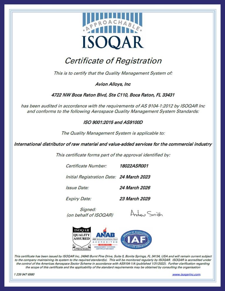 AS9100 Certificate 2026 2
